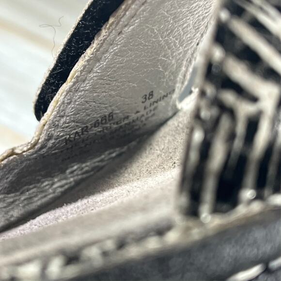 Alegria Women's Karmen Unity Black White Leather Slide Sandals Size EU 38 US 8 - Picture 5 of 11